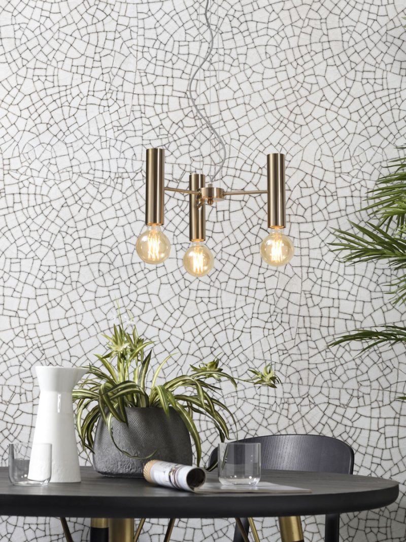 Goudkleurige open hanglamp 3-lamps It's About RoMi Cannes - Afbeelding 10