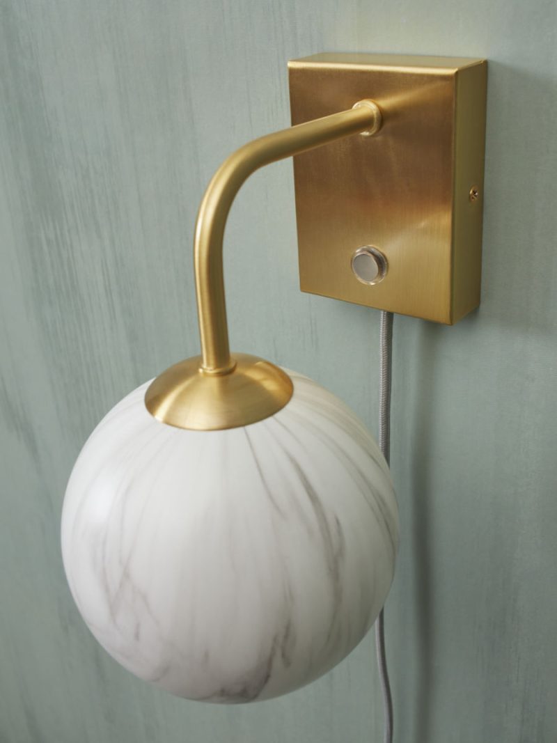 Goudkleurige wandlamp dessinbol gebogen It's About RoMi Carrara - Afbeelding 4