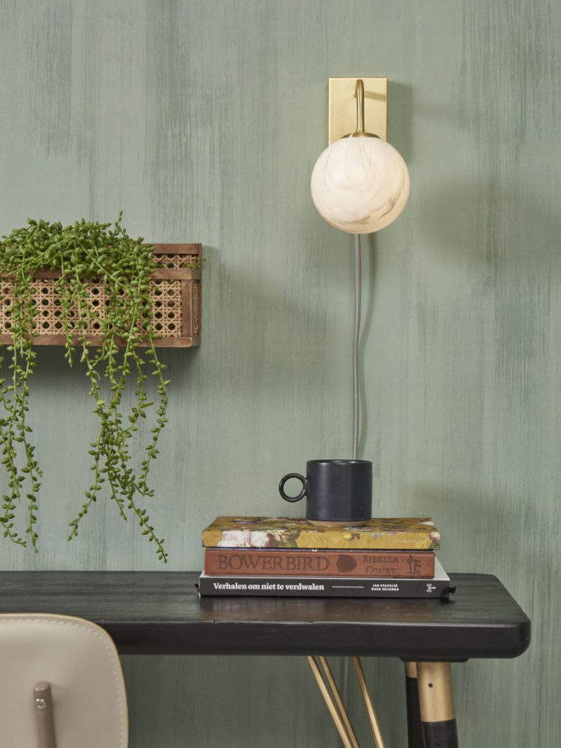 Goudkleurige wandlamp dessinbol gebogen It's About RoMi Carrara - Afbeelding 7