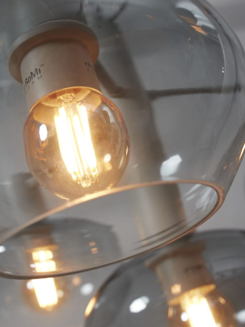 Grijs metaal moderne glazen hanglamp It's About RoMi Bologna - Afbeelding 3