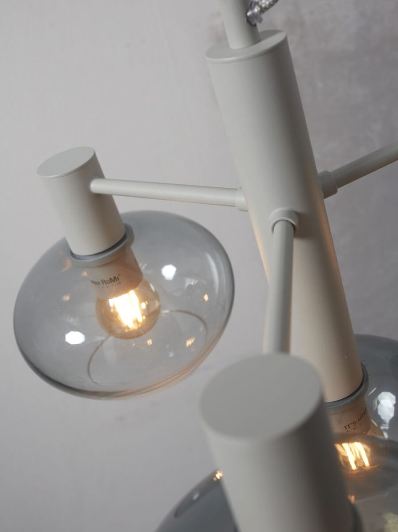 Grijs metaal moderne glazen hanglamp It's About RoMi Bologna - Afbeelding 4