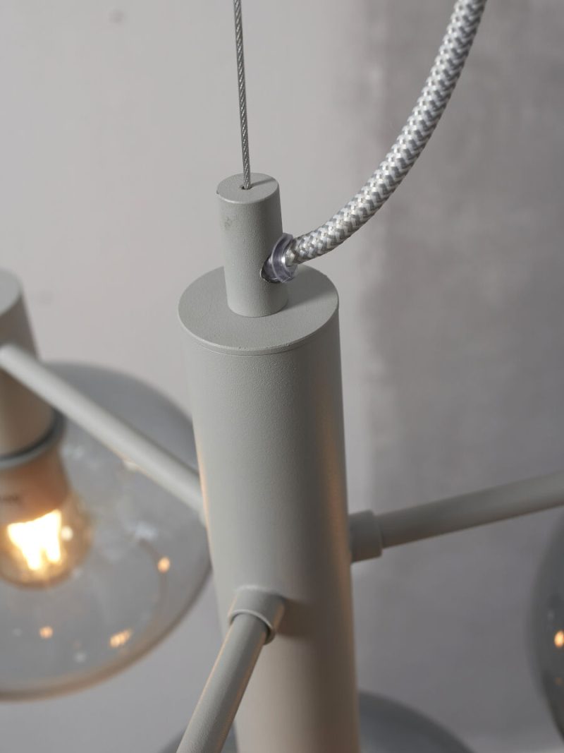 Grijs metaal moderne glazen hanglamp It's About RoMi Bologna - Afbeelding 7