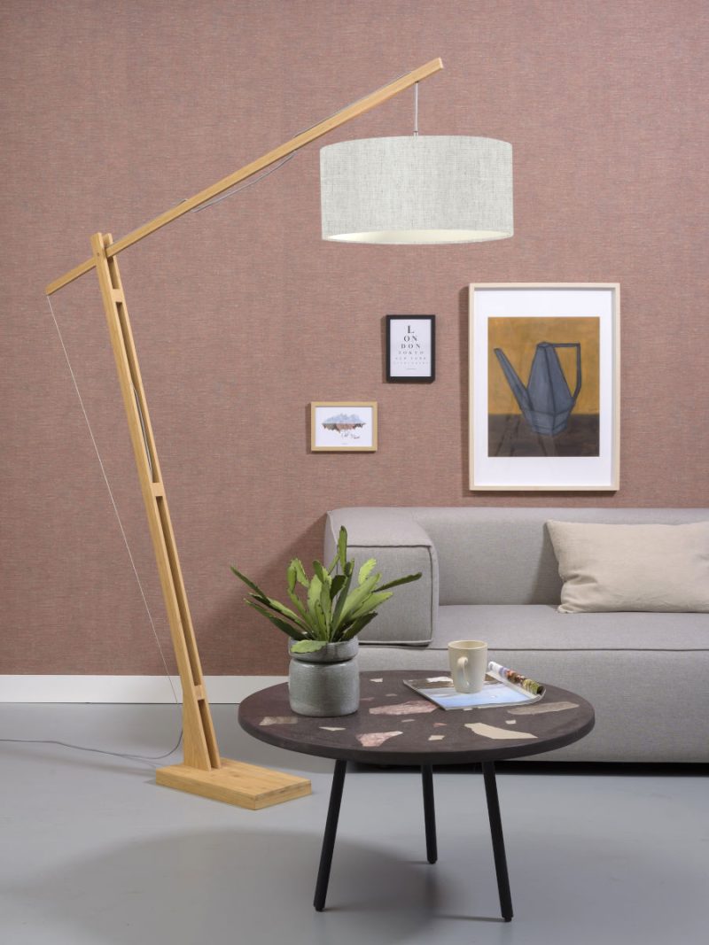 Grijze bamboe Scandinavische vloerlamp GOOD&MOJO Montblanc - Afbeelding 5