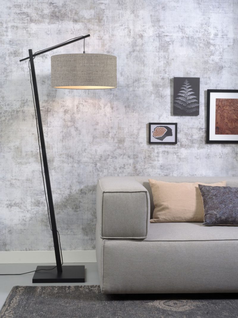 Grijze bohemian vloerlamp bamboe GOOD&MOJO Andes - Afbeelding 2