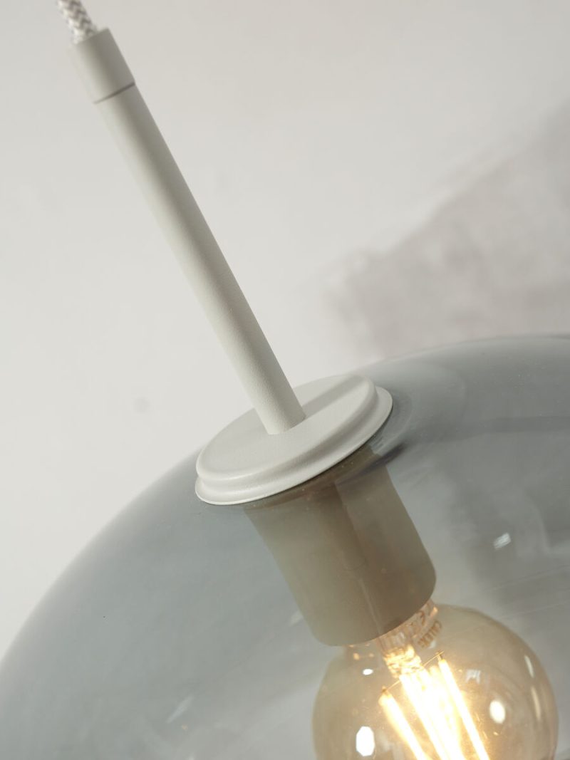 Grijze hanglamp modern glas metaal It's About RoMi Bologna - Afbeelding 4