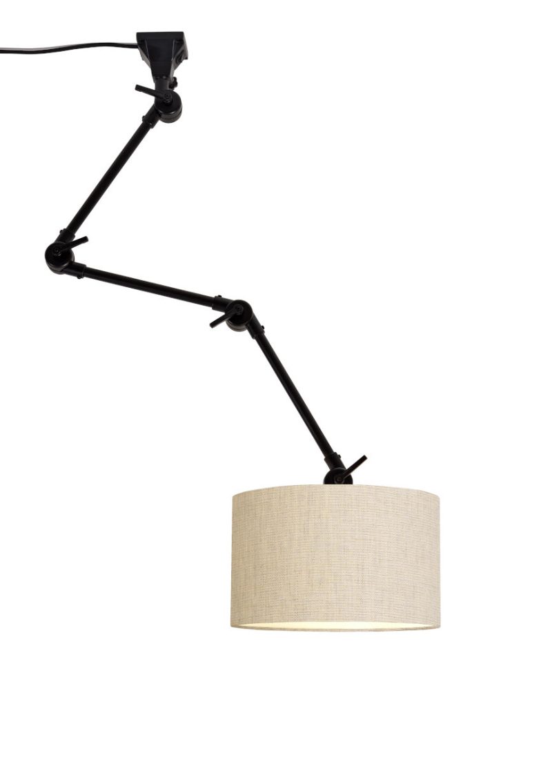 Grijze linnen retro wandlamp It's About RoMi Amsterdam - Afbeelding 8