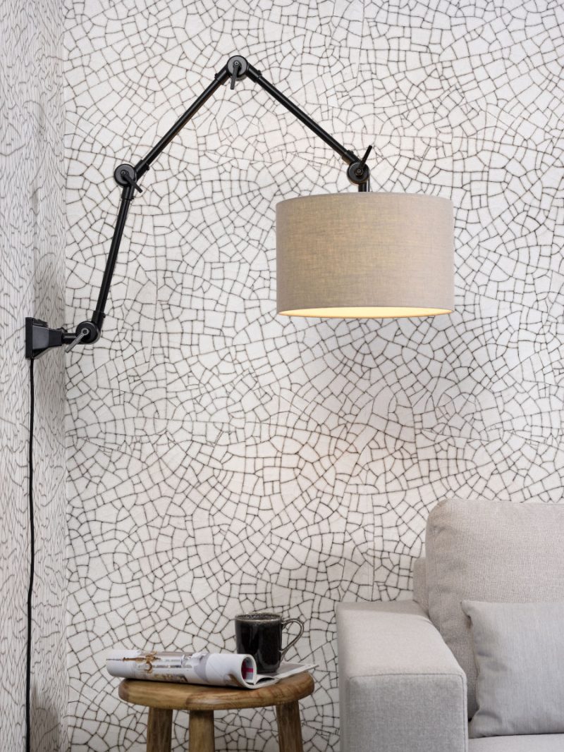 Grijze retro wandlamp metaal It's About RoMi Amsterdam - Afbeelding 5