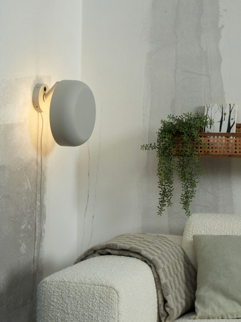 Grijze ronde retro wandlamp It's About RoMi Porto - Afbeelding 11
