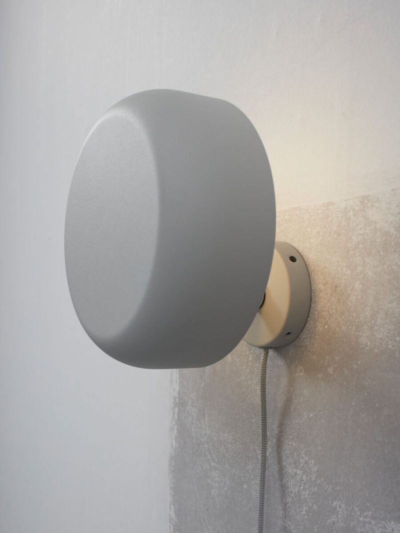 Grijze ronde retro wandlamp It's About RoMi Porto - Afbeelding 3