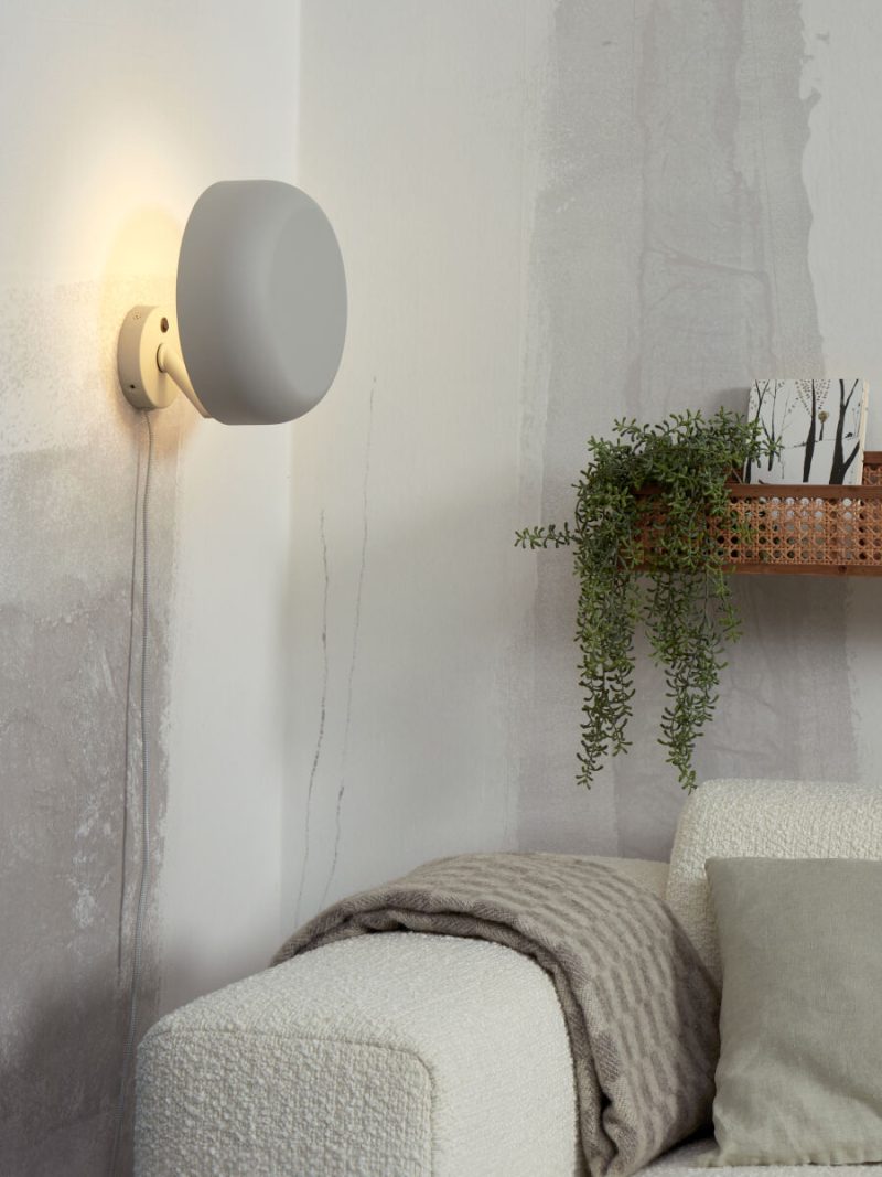 Grijze ronde retro wandlamp It's About RoMi Porto - Afbeelding 5