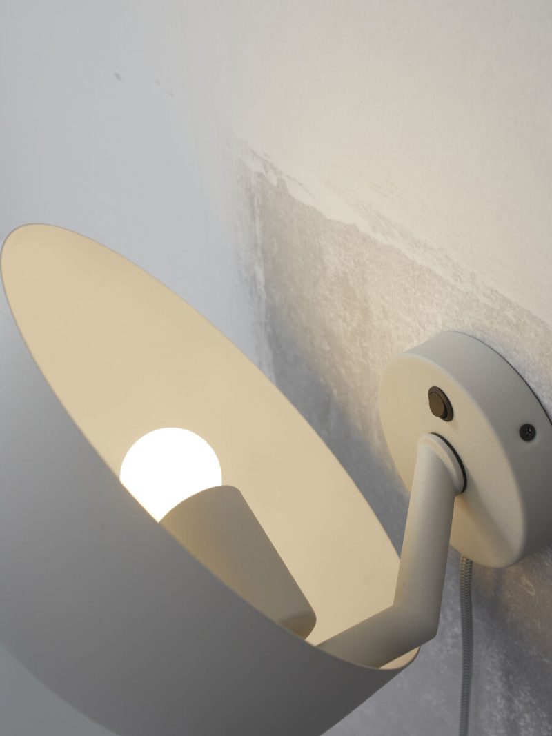 Grijze ronde retro wandlamp It's About RoMi Porto - Afbeelding 8