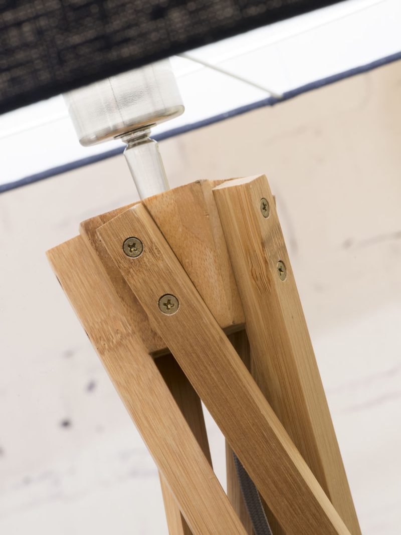 Groen linnen bamboe bohemian tafellamp GOOD&MOJO Kilimanjaro - Afbeelding 3