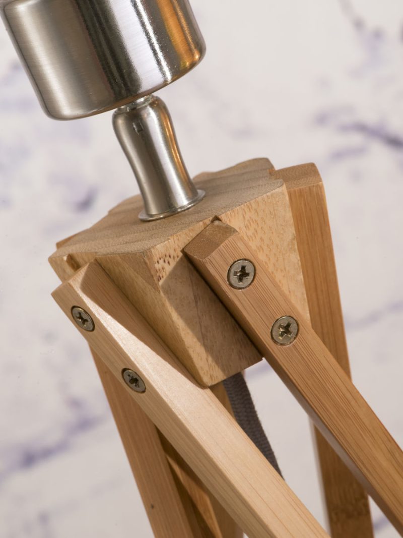 Groen linnen bamboe bohemian tafellamp GOOD&MOJO Kilimanjaro - Afbeelding 4