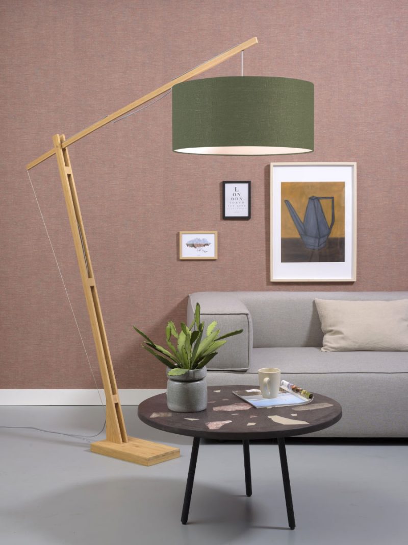 Groene linnen Scandinavische vloerlamp GOOD&MOJO Montblanc - Afbeelding 5
