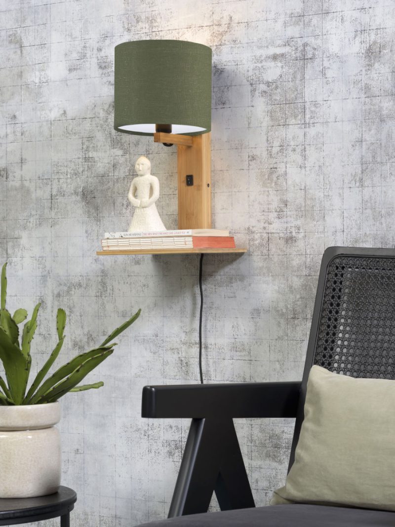 Groene plateau wandlamp naturel GOOD&MOJO Andes - Afbeelding 2