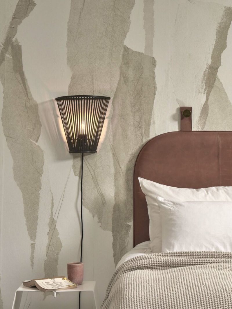 Halfopen bamboe wandlamp zwart GOOD&MOJO Merapi - Afbeelding 4
