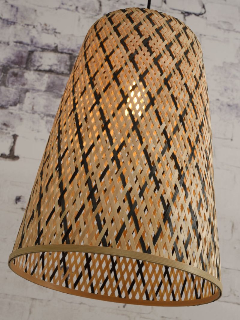 Hanglamp bamboe zwart naturel bohemian GOOD&MOJO Kalimantan - Afbeelding 3