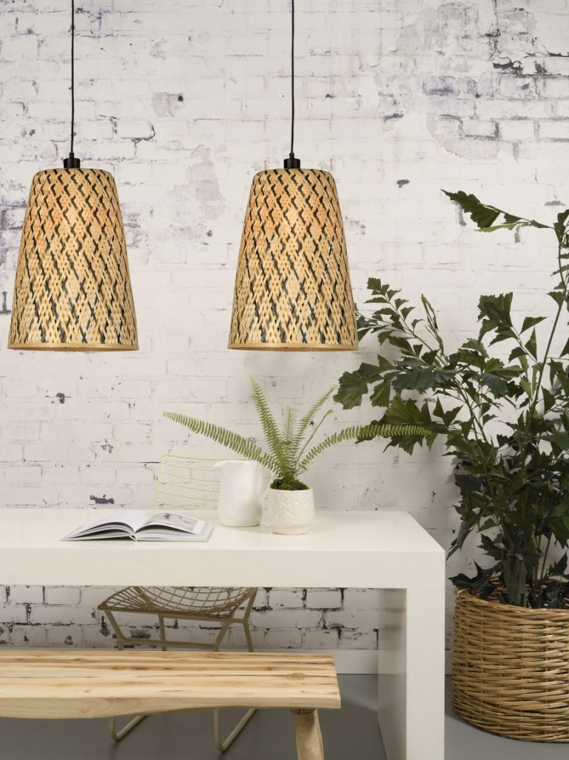Hanglamp bamboe zwart naturel bohemian GOOD&MOJO Kalimantan - Afbeelding 5