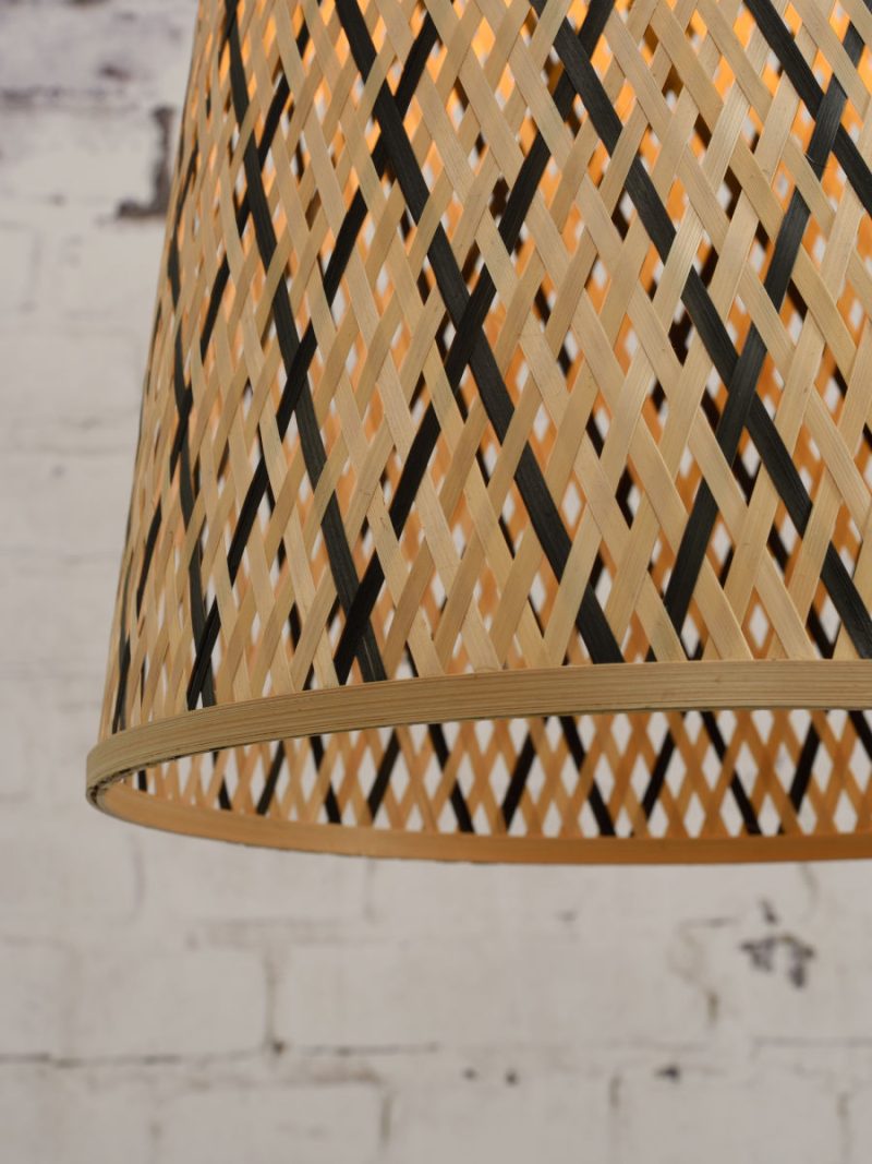 Hanglamp bamboe zwart naturel bohemian GOOD&MOJO Kalimantan - Afbeelding 6