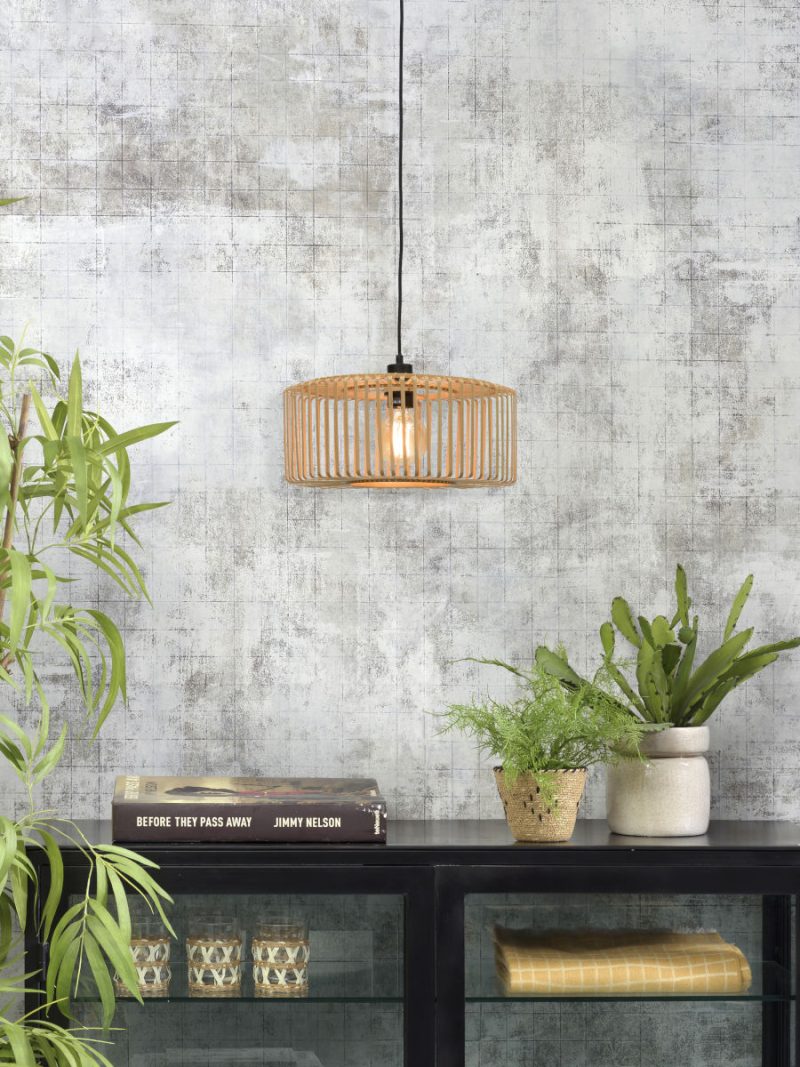 Hanglamp naturel-bamboe zwart Boheems GOOD&MOJO Bromo - Afbeelding 9