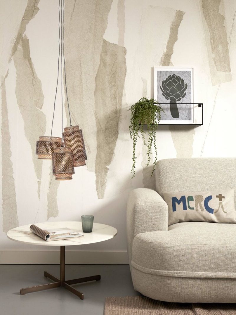 Hanglamp naturel zwart metaal bamboe boheems GOOD&MOJO Bhutan - Afbeelding 9