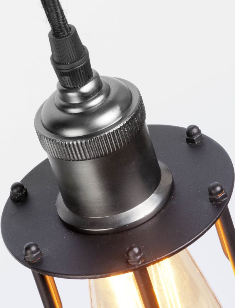 Hanglamp retro zwart metaal It's About RoMi Riga - Afbeelding 2