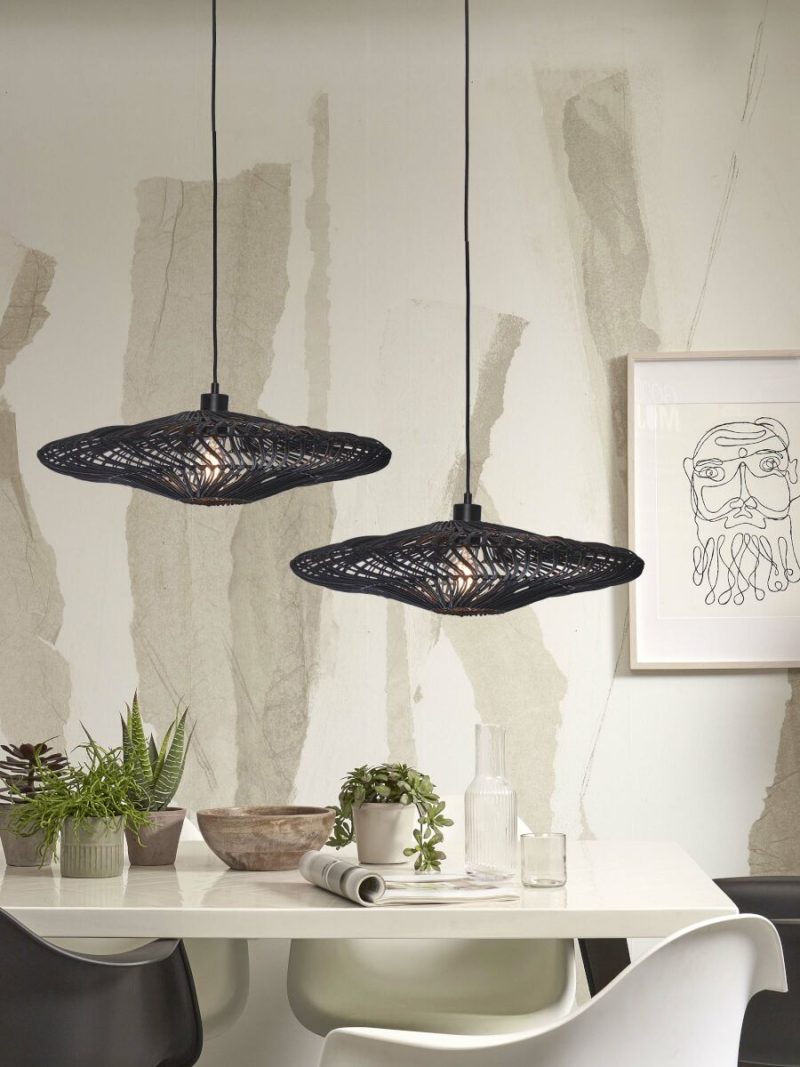 Hanglamp zwart metaal rotan hanglamp GOOD&MOJO Zanzibar - Afbeelding 5