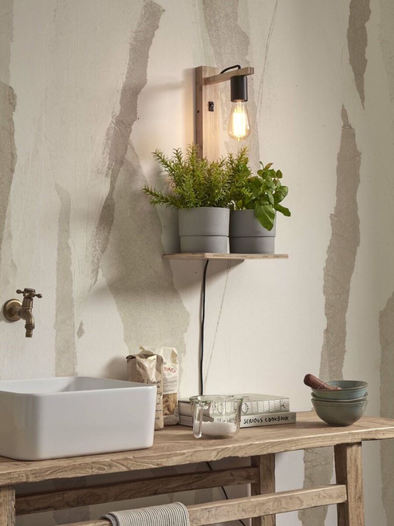 Landelijke wandlamp naturel bamboe GOOD&MOJO Flores - Afbeelding 5