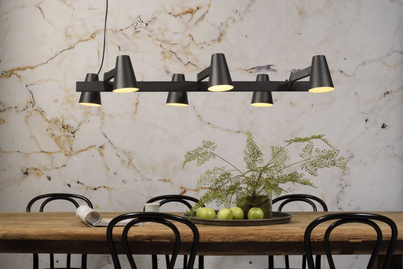 Langwerpige zwarte 6-lichts hanglamp It's About RoMi Biarritz - Afbeelding 5