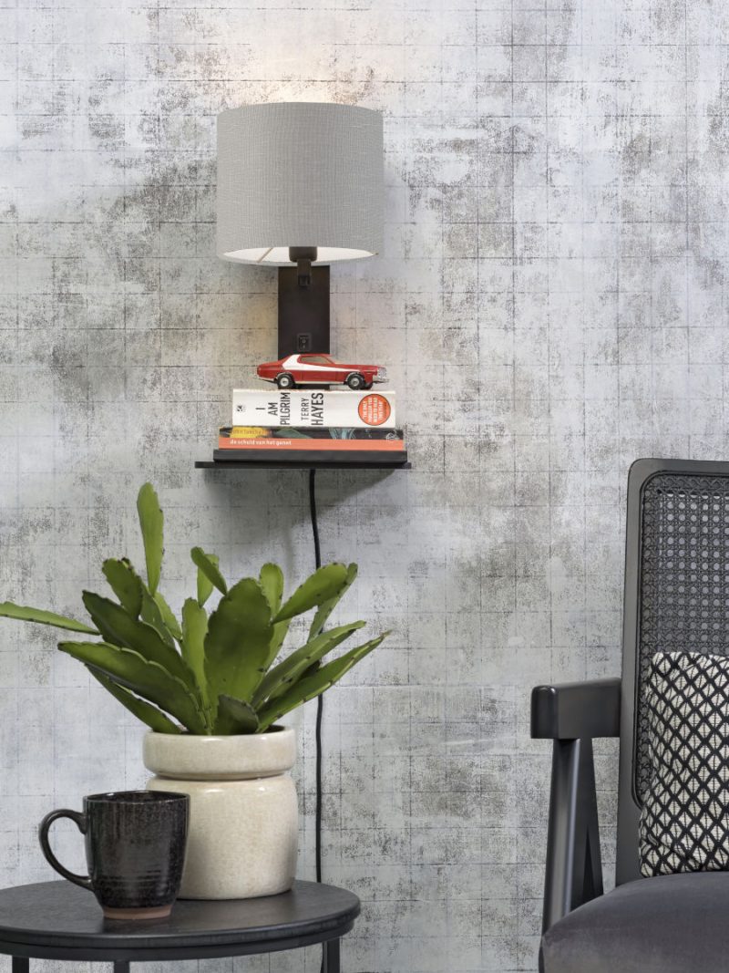 Lichtgrijze plateau wandlamp GOOD&MOJO Andes - Afbeelding 5