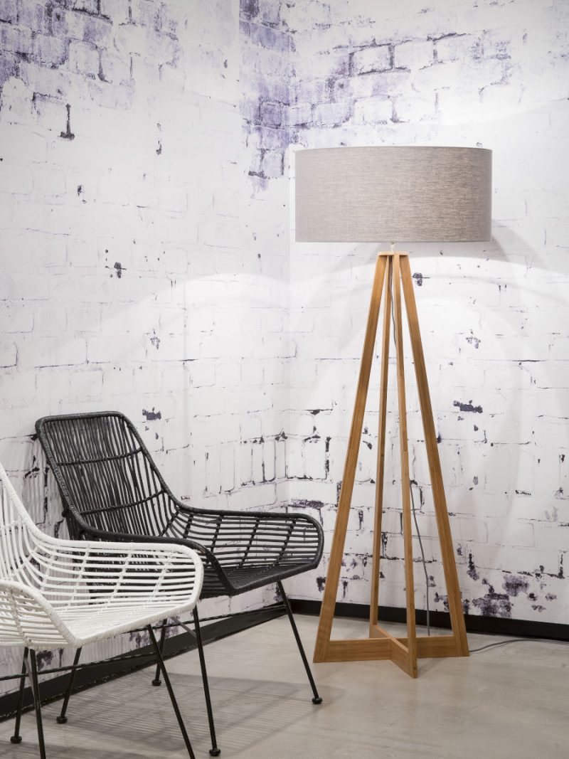 Lichtgrijze vloerlamp 3-hoek GOOD&MOJO Everest - Afbeelding 2