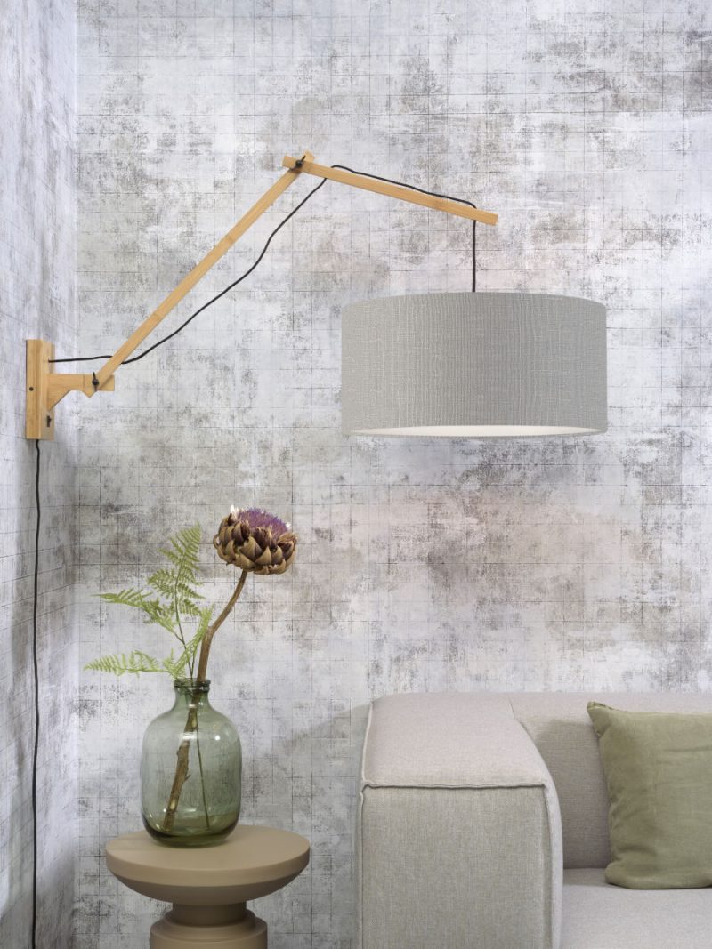 Lichtgrijze wandlamp dubbelgewricht breed GOOD&MOJO Andes - Afbeelding 5