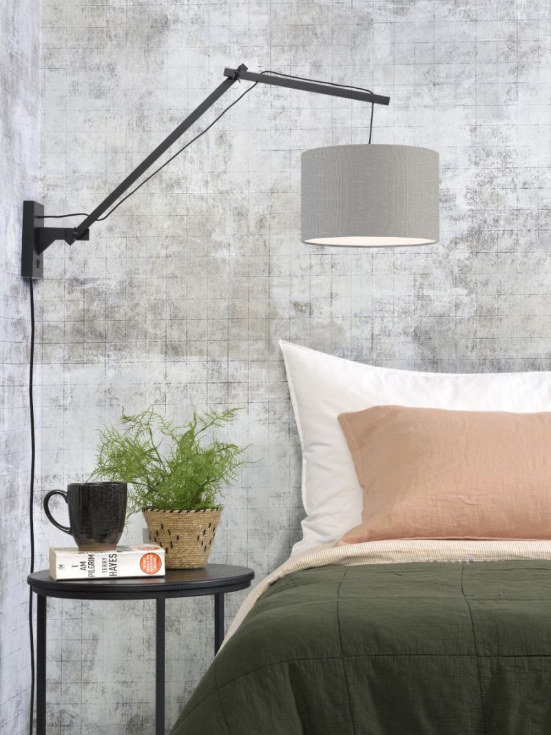 Lichtgrijze wandlamp dubbelgewricht GOOD&MOJO Andes - Afbeelding 4