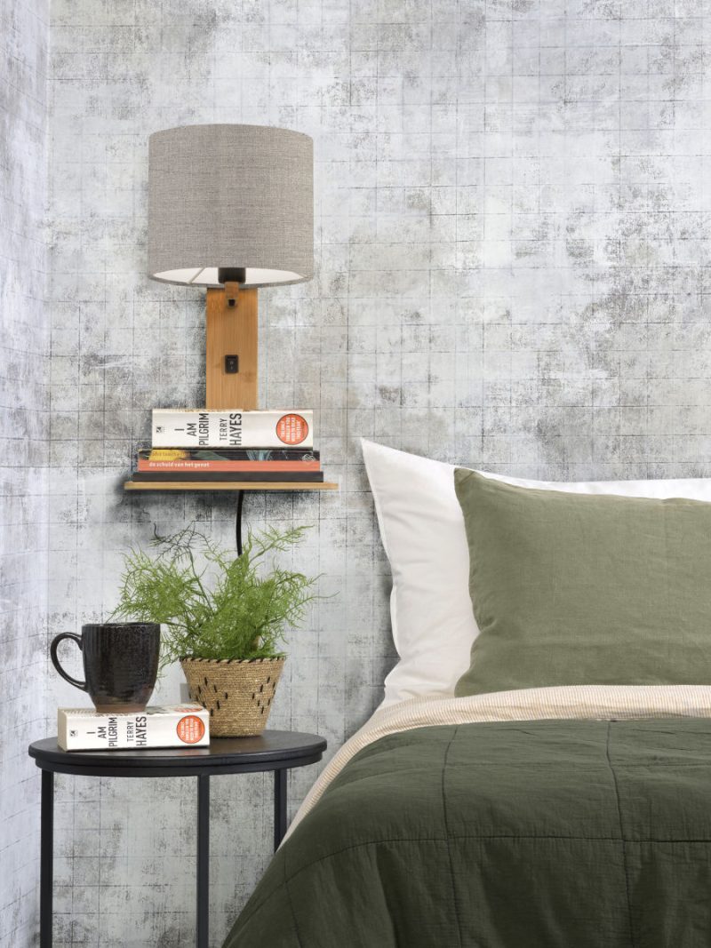 Loodgrijze plateau wandlamp naturel GOOD&MOJO Andes - Afbeelding 7