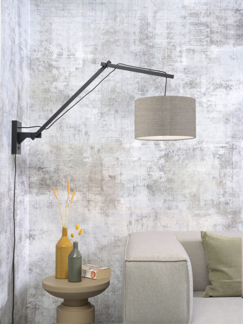 Loodgrijze wandlamp dubbelgewricht GOOD&MOJO Andes - Afbeelding 2
