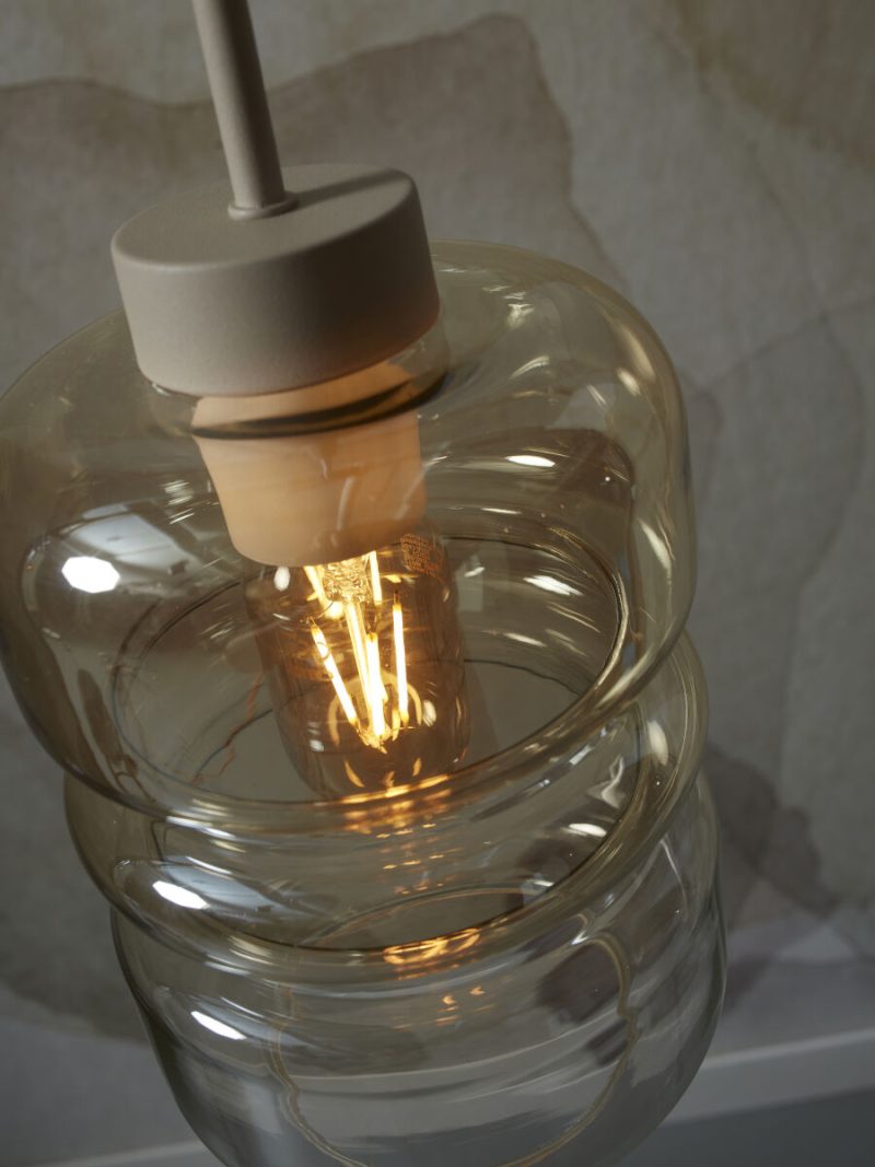 Metaal glas hanglamp klassiek naturel It's About RoMi Verona - Afbeelding 7
