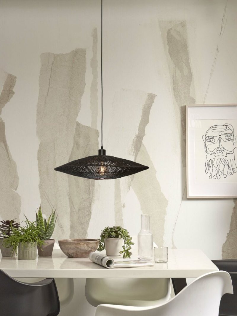 Metaal rieten zwart metalen bohemian hanglamp GOOD&MOJO Iguazu - Afbeelding 2
