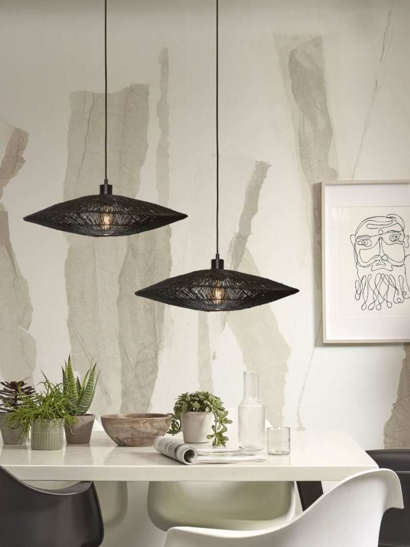 Metaal rieten zwart metalen bohemian hanglamp GOOD&MOJO Iguazu - Afbeelding 5