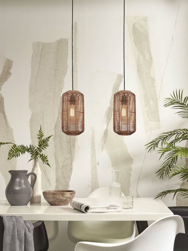 Metaal-rotan bohemian naturel hanglamp GOOD&MOJO Tanami - Afbeelding 5