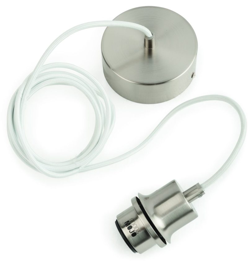 Metaal/bamboe hanglamp wit rond GOOD&MOJO Mekong - Afbeelding 4
