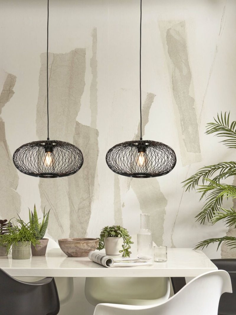 Metalen bamboe hanglamp boheems zwart GOOD&MOJO Cango - Afbeelding 5