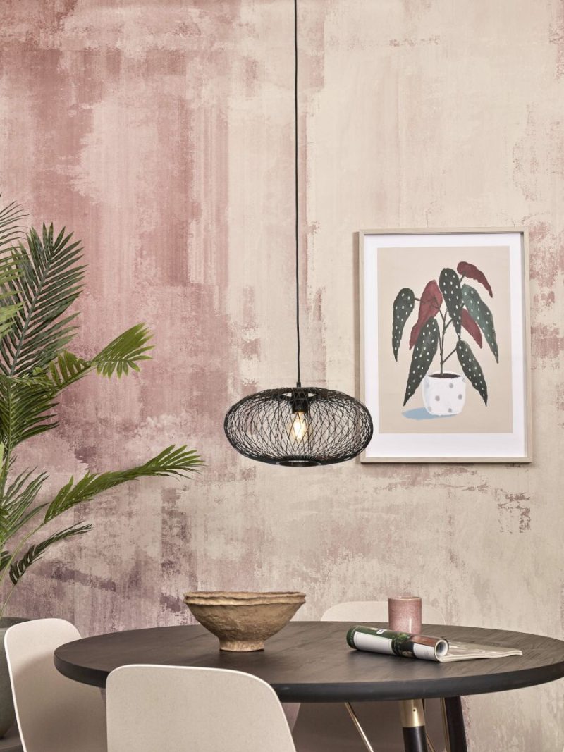 Metalen bamboe hanglamp boheems zwart GOOD&MOJO Cango - Afbeelding 8