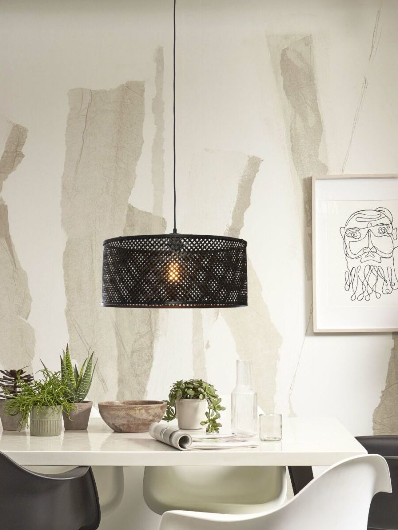 Metalen bamboe hanglamp bohemian zwart GOOD&MOJO Java - Afbeelding 2