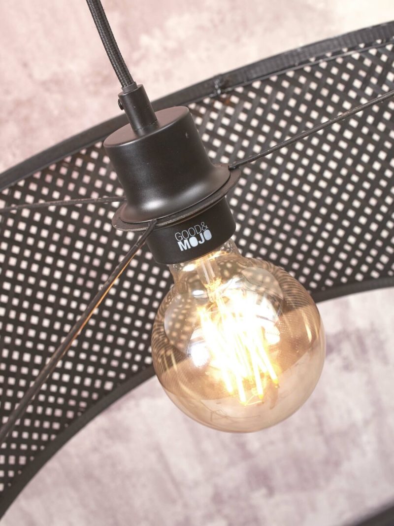 Metalen bamboe hanglamp bohemian zwart GOOD&MOJO Java - Afbeelding 4