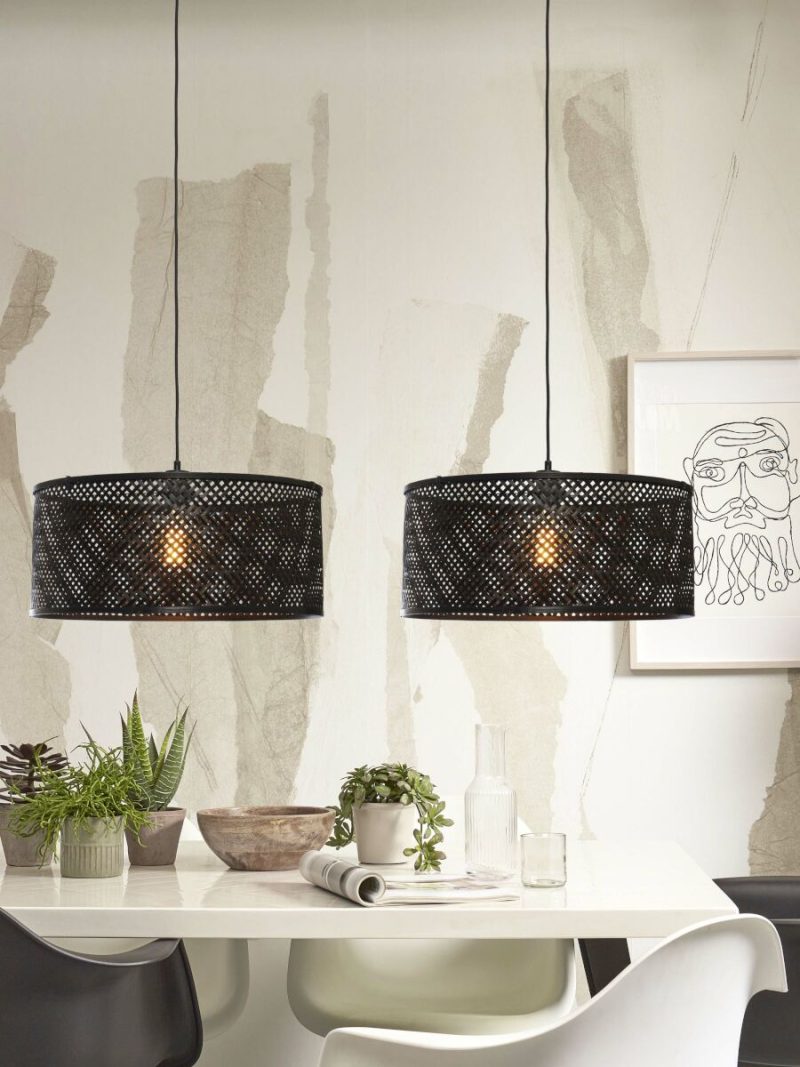Metalen bamboe hanglamp bohemian zwart GOOD&MOJO Java - Afbeelding 5
