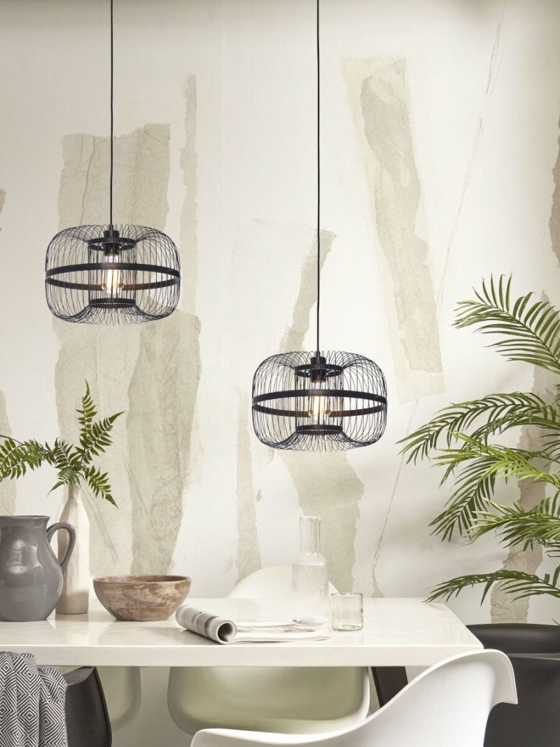 Metalen bamboe zwarte oosterse hanglamp GOOD&MOJO Hokkaido - Afbeelding 9