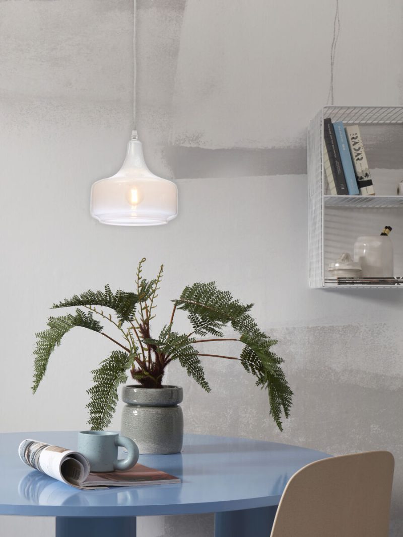 Metalen-glazen hanglamp wit Scandinavisch It's About RoMi Reykjavik - Afbeelding 11