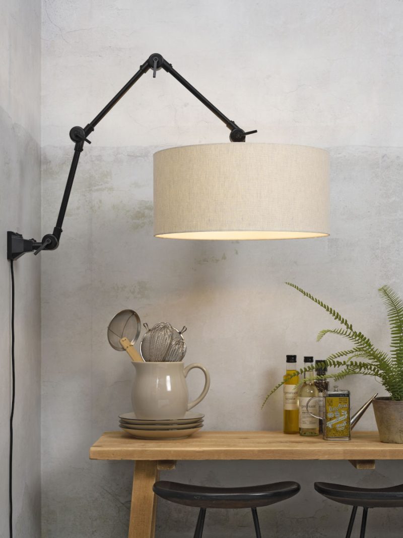 Metalen grijze retro wandlamp It's About RoMi Amsterdam - Afbeelding 2