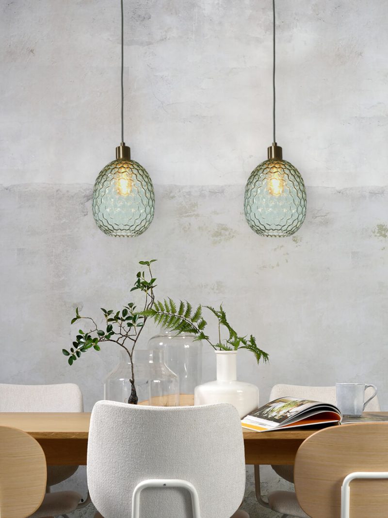 Metalen groen glazen hanglamp klassiek It's About RoMi Venice - Afbeelding 5