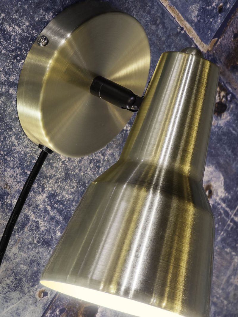 Metalen retro wandlamp goud It's About RoMi Valencia - Afbeelding 3